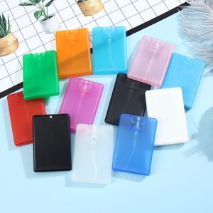 20ml Plastic Spray Bottle Credit Card Shape Pocket Size Flat Spray-Bottle for Perfume empty mist sprayer bottles Hand Sprays SN135