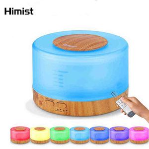 Humidifiers Himist 500 Ml Essential Oil Diffuser Aromatherapy Humidifier Colorful Led Lamp Ultrasonic Cool Mist Maker For Office Home J228P