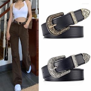 B￤lten pu l￤derb￤lte kvinnors lyxdesign mode casual jeans kl￤nning tillbeh￶r retro trend gotisk b￤lte koreansk korsett f￶r kvinnor