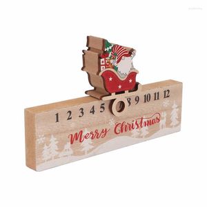 Nail Gel Countdown Calendar Decoration Vintage Style S￶t Composite Wood Fashionabla allm￤nt anv￤nt glidande julbord