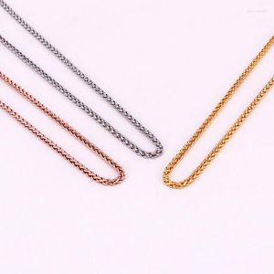 Collane con ciondolo 2022 Collana a catena intrecciata intrecciata semplice e personalizzata non sbiadita Moda femminile Acciaio al titanio 316 L Oro 18 carati