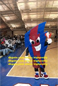 Mascot Costume Blue & Red Bolt Lightning Theme Anime Flashing Adult Cartoon Character Halloween All Hallows Group Photo zz7614