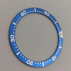 Uhrenreparatur-Sets, blau, flach, 38 mm, 31,5 mm, passend für SKX007, SKX009, Legierung, Aluminium-Lünetteneinsatz, Ringgehäuse