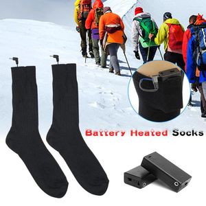 Sports Socks 1 Pair 3V Warmer Electric Heated Rechargeable Battery For Women Men Winter Outdoor Skiing Cycling Sport Heating