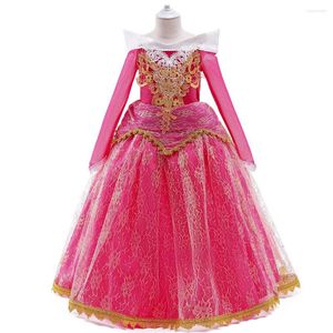 Mädchen Kleider Teenager Prinzessin Ballkleid Spitze Lange Ärmel Kleid Kinder Blume Für Mädchen Kinder Prom Party Tragen