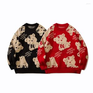 Herrenpullover Pullover Pullover Weihnachten Winter Herbst Mann Frau Paar Outfits Reine Baumwolle Koreanischer Stil Warme Kleidung Cartoon-Muster