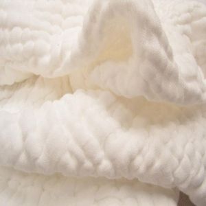 Cobertores peças camadas Crinkes de gaze de algodão Branco branco x cm para bebê pequeno por atacado