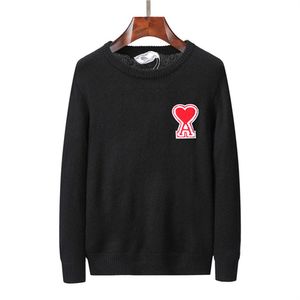 Suéter de designer homem para mulher malha corvo pescoço letra de moda feminina preto manga longa pullover de tamanho grande azul A44