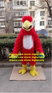 Long Fur Mascot Costume Red Parrot Parakeet Macaw Bird Adult Carcher Character Business Promotion Sports Carnival ZZ7657