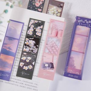 Pz/set Beautiful Starry Sky Scenery Series Paper Bookmark INS Style Book Holder Message Card Gift Stationery