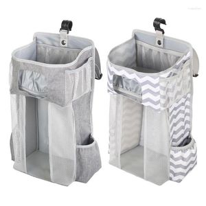 Boîtes de rangement Boîtes à couches HX5B Sacs suspendus Organisateur de pépinière pour changer de table de table ou de douche de bébé murale