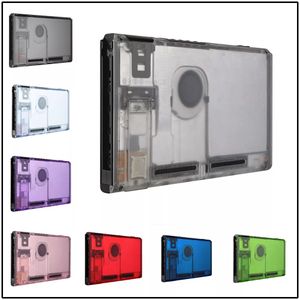 Placa traseira transparente personalizada Habitação DIY Substituição da caixa de casca para Nintendo Console de Switch Captura traseira Clear com Kickstand FedEx DHL UPS Free Ship Free