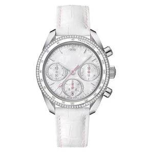 Omega orologio al quarzo quadrante argento da donna con diamante 38 mm importato movimento avanzato originale cronometraggio elettronico multifunzione acciaio pregiato 316l nuovo orologio