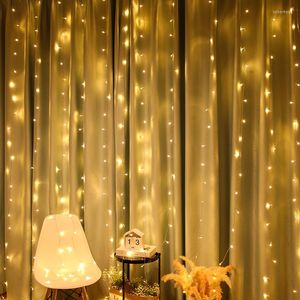 Stringhe 2/3/6M Natale LED String Ghiacciolo Tenda Ghirlanda Flash Light Anno Festa Camera da letto Casa Giardino Finestra Decorazione esterna