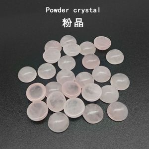 4/6/8/1012/14mm Gemstone Cabochons Naturliga syntetiska stenp￤rlor Rose Quartz Cabochons f￶r ￶rh￤ngen halsbandsarmband