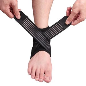 Supporto per caviglia Tessitura Fasciatura pressurizzata Cinturino in nylon elastico Tutore Pallacanestro Calcio Taekwondo Fitness Proteggi tallone Palestra