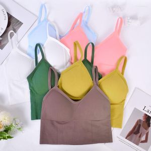 Ioga roupa de ioga feminino Tube Top Top Sportless Sports Bra Beauty Back Bralette Roupa Sexy Lingerie Push-Up Bras Tank