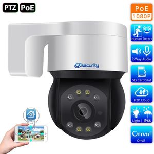 Dome Cameras 1080P PoE IP PTZ Outdoor Two Way Audio SD Card Slot Human Detect Color Night Vision Speed CCTV Surveillance 221108
