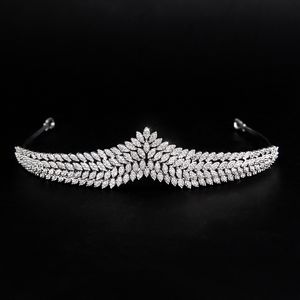 Silver Color Tiaras and Crowns for Women Wedding Bridal Crown Cake Topper Party Gift Hair Accessories Prom Jewelry