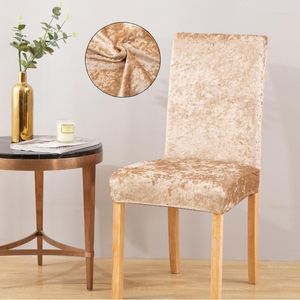 Camas de cadeira Tijolo Velvo Velvet Solid Color Desk Protetor Seat Slipcovers para El Banquet Wedding Universal Size House De