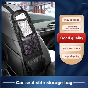 Car Organizer Auto Seat Side Storage Hanging Bag Multi-Pocket Drink Mesh Pocket Organizations Interior Accessories