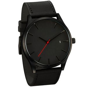 hbp watch for men luxury men quartz wristwatches通気性のある革ストラップビジネスカジュアルメンズウォッチモントレスデフルク