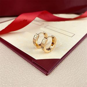 Mini-Creolen, luxuriöse Designer-Ohrringe für Damen mit Diamant, Modedesign-Schmuck, vergoldet, Hochzeitsschmuck, Weihnachtsgeschenk, Edelstahlschmuck