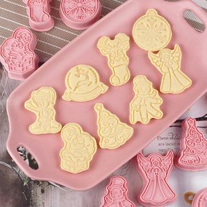 Moldes de cozimento 8 PCs/Definir desenho animado de Natal Biscoito Molde Animais de molde Ferramentas de biscoitos Ferramentas de bolo Decoração de bolo