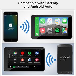 Xinmy 7 polegadas Vídeo de carro portátil Tela de toque portátil CarPlay Tablet Android Estéreo Multimídia Bluetooth Navegação com câmeras