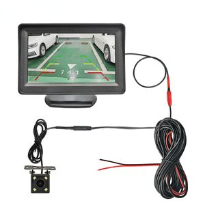 4.3Inch Car Mirror Monitor Vehicle Rear View Reverse Backup Car LED Camera Video Parking System Easy Installation