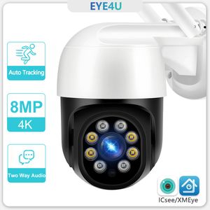 Dome Cameras 8MP Wi -Fi Security Camera Smart Home IP66 PTZ CAM P2P CCTV Audio Videi Video Surveillance Night Vision H.265 ICSEE Alexa 221108