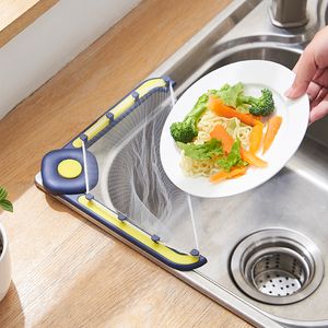 Kitchen Bar Sink Strainer Drain Vegetable Fruit Drainer Basket Suction Cup Rack For Kitchen Storage Sinks Filter Shelf