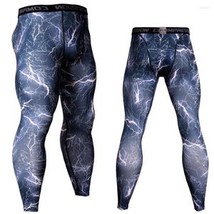 Pantaloni da uomo Collant da corsa a compressione mimetica da uomo Sport Fitness Leggings da palestra Pantaloni skinny da bodybuilding da uomo