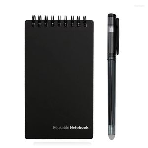 Notebook formato Mini Black Snap Ring Blocco note riutilizzabile a fogli mobili Diario portatile Manuale di cancelleria per ufficio e scuola