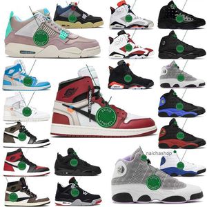 2024 Basketball Shoes Sneakers Sports Shoes White Desert Moss Black Cat Bred Toe Jumpman 1S 4S Off For Mens Womens 1 4 6 9 13 X Unc Chicago