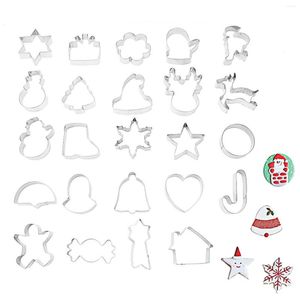 Moldes de cozimento Metal Christmas Cookie Cutters 24pcs