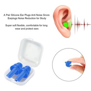 Hörande skydd Spiral Solid Silicone Ear Plugs Sleep Anti-Noise Snning Earplugs Buller Avbrytande för sovbrusreducering