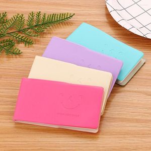 1Pcs Quality Pocket Notebook Internal Filling Paper To Do List Plan Notepad Solid Color Leather Shell Stationery Office Supplies
