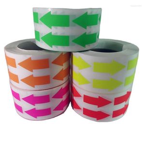 Embrulhado de presente seta seleração adesiva de aviso de papel fluorescente de cor de cor brilhante e rótulos de auto adesivo x3cm