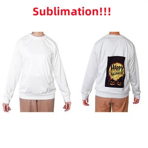 Süblimasyon Kadınlar İçin Uzun Kollu Gömlek Boş T-Shirt Süblimasyon Beyaz Atletik Tops DIY Polyester için Sweatshirt