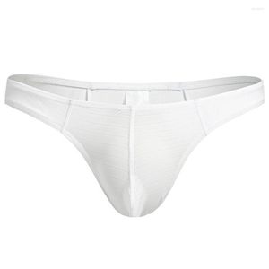 Unterhosen Sexy Männer Eis Seide Bequeme Atmungsaktive T-Hosen Tanga Unterwäsche Höschen Penis Konvexen Beutel Briefs Mode Bikini