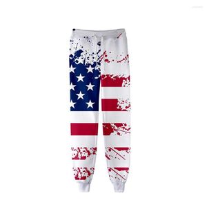 Erkek Pantolon 2022 Kafatası Kartal ABD Ulusal Bayrak 3D Erkek/bayan Eşofman Altı Joggers Casual Parça Streetwear Genç Pantolon