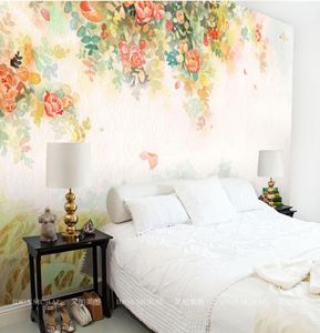 Elegant Po Wallpaper Rose Flower Wall Murals D Custom Wallpaper Kids Bedroom Living room Girls Room decor Interior design Art