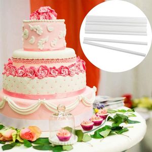 Backware-Werkzeuge Kuchen Dübelstangen 50 PCs Stackingtiered Construction wiederverwendbares Stand umweltfreundliche Stapel weiße Plastikstöcke