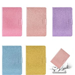 Luxury Bling mousserande glitterl￤derfodral f￶r iPad 10.9 2022 10.9inch Shinny Sparkly Sparkle Wallet Credit ID Card Slot Girls Holder Flip Cover Pouch Book Purse