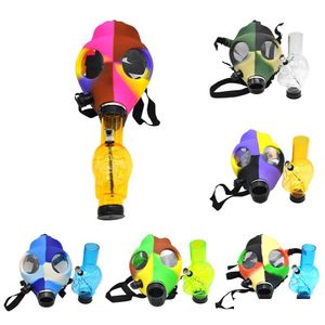 Smoking Pipes Sile Mash Creative Acrylic Smoking Pipe Gas Mask Pipes Bongs Tabacco Shisha Water Drop Delivery Home Garden Household Dh7Zm