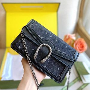 Classic Luxury Chain Fashion Shoulder Bag 2022 Plaid Brand Wallet Vintage Women's Brown Leather Handheld Designer with Box Multicolor