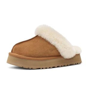 Venta caliente Slippers con solas gruesas Mini U5854 Botas de nieve para mujeres Mantenga la bota c￡lida m￡s recaida de piel de oveja de piel de oveja