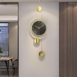 Wall Clocks Large Clock Modern Design Home Living Room Decorative Metal Creative Gold Nordic Watches Decoracion Salon Casa