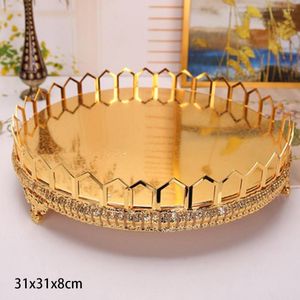 Backformen Werkzeuge Gold Kuchen Stand Platte Display Halter Backen Tablett Hochzeit Party Tisch Dekoration Glänzende Ständer Haushalt Moderne Obst